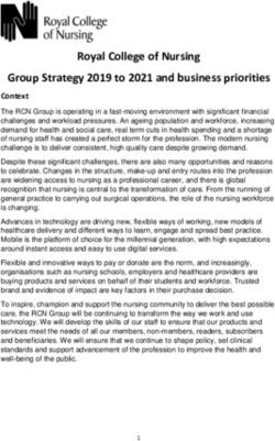 Royal College of Nursing Group Strategy 2019 to 2021 and business priorities