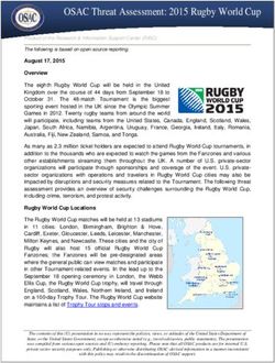 OSAC Threat Assessment: 2015 Rugby World Cup