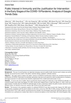 Public Interest in Immunity and the Justification for Intervention in the Early Stages of the COVID-19 Pandemic: Analysis of Google Trends Data ...