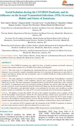 Social Isolation during the COVID19 Pandemic and its influence on the Sexual Transmitted Infections (STIs) Screening Habits and Status of Jamaicans