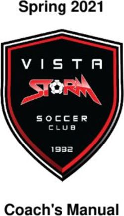 Spring 2021 - Coach's Manual - Vista Soccer Club