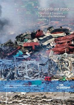 TIANJIN BLAST 2015: CRAWFORD & COMPANY CATASTROPHE RESPONSE UPDATE - A CRAWFORD & COMPANY SITUATION PAPER: SEPTEMBER 2015
