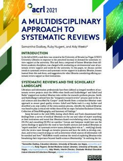 A MULTIDISCIPLINARY APPROACH TO SYSTEMATIC REVIEWS