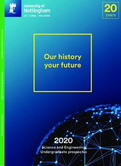 2020 Our history your future - Science and Engineering prospectus - University of Nottingham