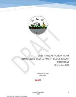 2021 ANNUAL ACTION PLAN COMMUNITY DEVELOPMENT BLOCK GRANT PROGRAM - Rochester, MN