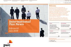 INTERNATIONAL TAX NEWS - EDITION 65 JULY 2018 - PWC