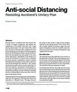 Anti-social Distancing - Revisiting Auckland's Unitary Plan - Unitec