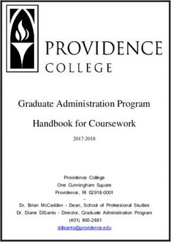 Graduate Administration Program Handbook for Coursework