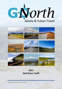 ALASKA & YUKON TRAVEL - SELF-DRIVE TARIFF 2021 - GONORTH ALASKA