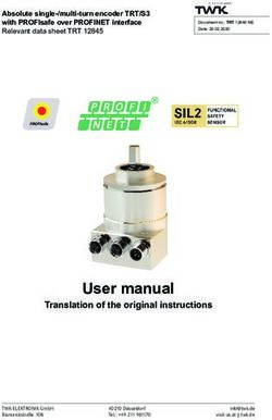 User manual Translation of the original instructions