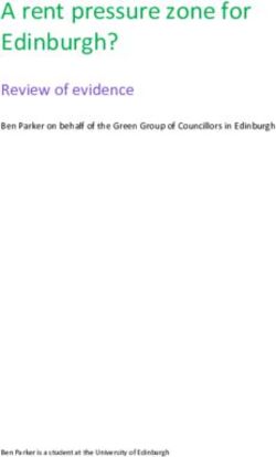 A rent pressure zone for Edinburgh? - Review of evidence Ben Parker on behalf of the Green Group of Councillors in Edinburgh - Edinburgh Greens