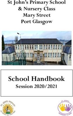School Handbook - St John's Primary School & Nursery Class Mary Street Port Glasgow - Session 2020/2021 - Education Scotland