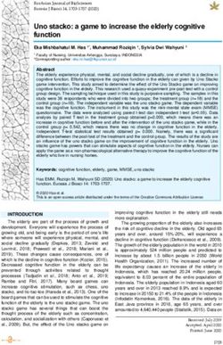 UNO STACKO: A GAME TO INCREASE THE ELDERLY COGNITIVE FUNCTION - EURASIAN JOURNAL OF BIOSCIENCES