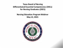 Texas Board of Nursing Differentiated Essential Competencies (DECs) for Nursing Graduates (2021) Nursing Education Program Webinar May 12, 2021