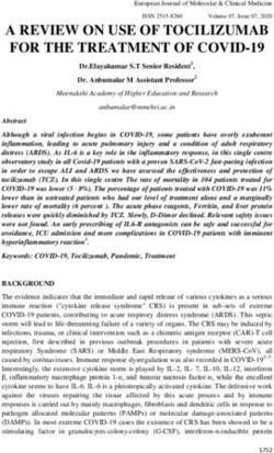 A REVIEW ON USE OF TOCILIZUMAB FOR THE TREATMENT OF COVID-19