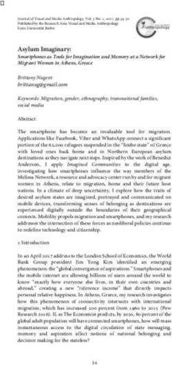 Asylum Imaginary: Smartphones as Tools for Imagination and Memory at a Network for Migrant Women in Athens, Greece - Master of Arts Visual and ...
