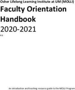 Faculty Orientation Handbook 2020-2021 - Osher Lifelong Learning Institute at UM (MOLLI) - University of ...