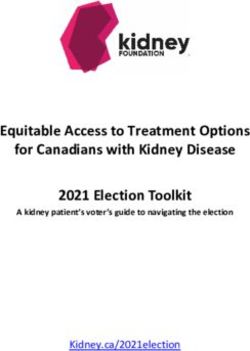Equitable Access to Treatment Options for Canadians with Kidney Disease 2021 Election Toolkit - Kidney.ca/2021election