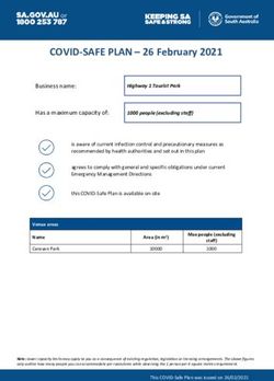 COVID-SAFE PLAN - 26 February 2021 - Aspen Holiday Parks