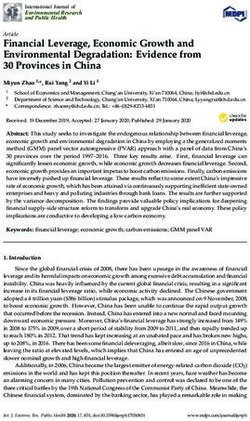 Financial Leverage, Economic Growth and Environmental Degradation: Evidence from 30 Provinces in China - MDPI