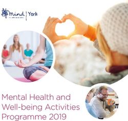 Mental Health and Well-being Activities Programme 2019