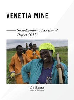 Venetia mine Socio-Economic Assessment Report 2013 - De Beers Group