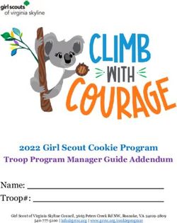 2022 Girl Scout Cookie Program - Name: Troop#: Troop Program Manager Guide Addendum