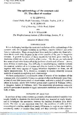 The epidemiology of the common cold IV. The effect of weather