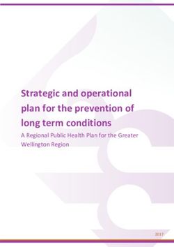 Strategic and operational plan for the prevention of long term conditions - A Regional Public Health Plan for the Greater Wellington Region