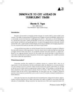 INNOVATE TO GET AHEAD IN TURBULENT TIMES - Association of Professional ...