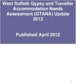 West Suffolk Gypsy and Traveller Accommodation Needs Assessment (GTANA) Update 2012 Published April 2012