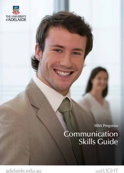 Communication Skills Guide - MBA Programs - Adelaide Business School