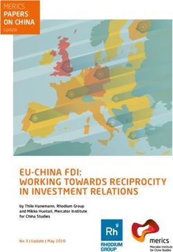 EU-CHINA FDI: WORKING TOWARDS RECIPROCITY IN INVESTMENT RELATIONS - MERICS PAPERS ON CHINA