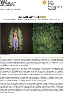 OVERALL WINNERS 2020 PROFESSIONAL, OPEN, STUDENT AND YOUTH WINNERS ANNOUNCED