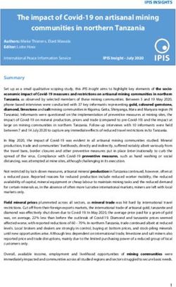 The impact of Covid-19 on artisanal mining communities in northern Tanzania