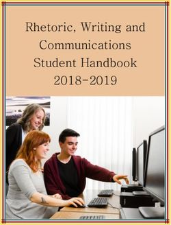 Rhetoric, Writing and Communications Student Handbook 2018-2019