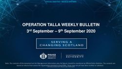 OPERATION TALLA WEEKLY BULLETIN - 3rd September - 9th September 2020