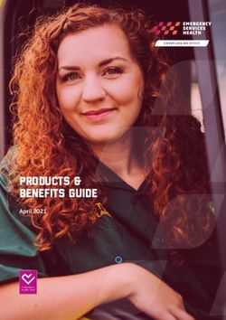 Products & Benefits Guide - April 2021 - Emergency Services Health