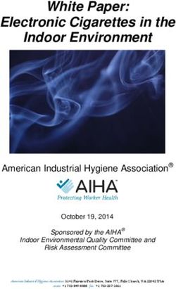 White Paper: Electronic Cigarettes in the Indoor Environment