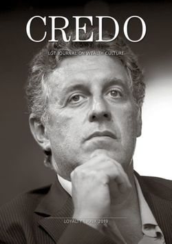 CREDO LGT JOURNAL ON WEALTH CULTURE - LOYALTY | XXIX 2019