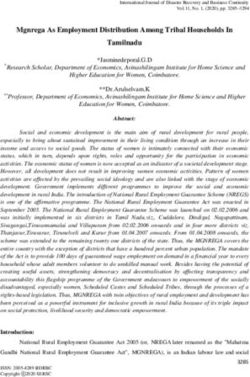 Mgnrega As Employment Distribution Among Tribal Households In Tamilnadu - sersc