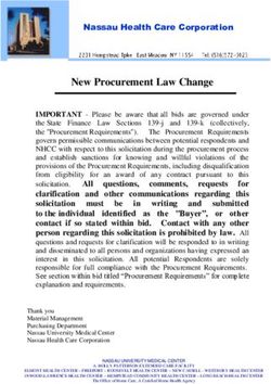 New Procurement Law Change - Nassau University Medical Center