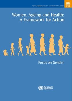 Women, Ageing and Health: A Framework for Action - Focus on gender - World ...
