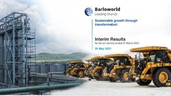 Interim Results for the six months ended 31 March 2021 - Sustainable growth through transformation - Barloworld