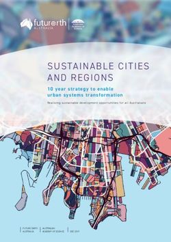 SUSTAINABLE CITIES AND REGIONS - 10 year strategy to enable urban systems transformation Realising sustainable development opportunities for all ...