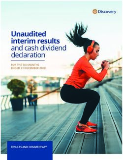 Unaudited interim results - and cash dividend declaration FOR THE SIX MONTHS ENDED 31 DECEMBER 2018 - Discovery