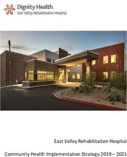 East Valley Rehabilitation Hospital Community Health Implementation Strategy 2019 2021