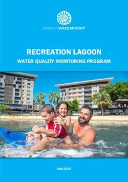 RECREATION LAGOON WATER QUALITY MONITORING PROGRAM - April 2020