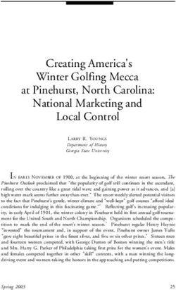 Creating America's Winter Golfing Mecca at Pinehurst, North Carolina: National Marketing and Local Control