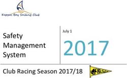 2017 Safety Management System - Club Racing Season 2017/18 - Keppel Bay Sailing Club